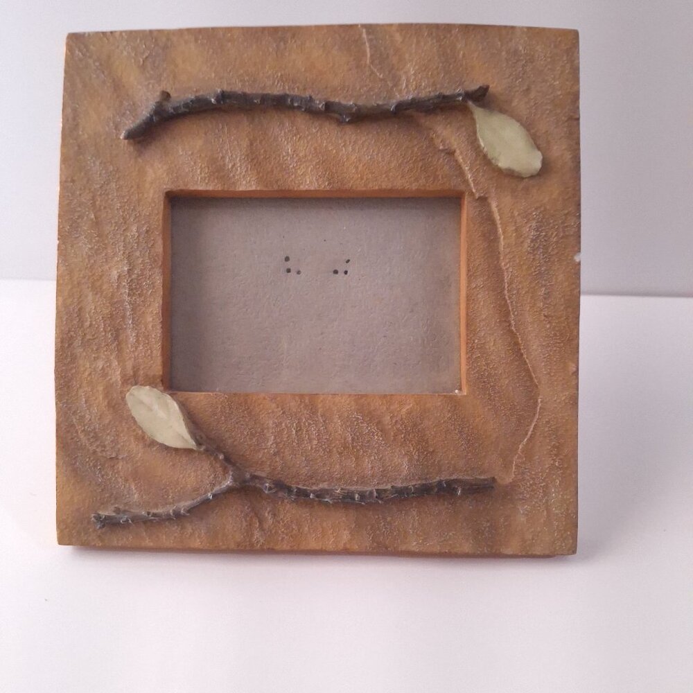 Rustic Stone and Twig Photo Frame | Nature-Inspired Home Decor | Woodland Cabin